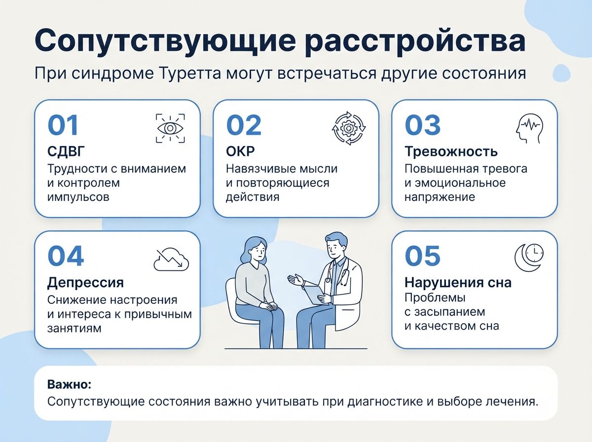 Лечение синдрома Туретта в Каргате инфографика